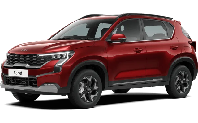 Kia Sonet in Magma Red