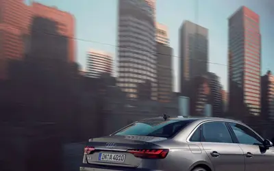 Audi A4 rear view on the move