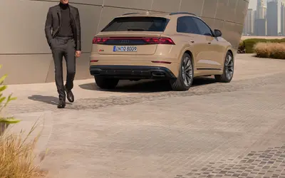 Audi Q8 rear three-quarter view