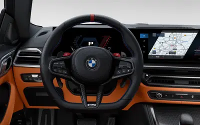 BMW M4 Competition M steering wheel and instrument display