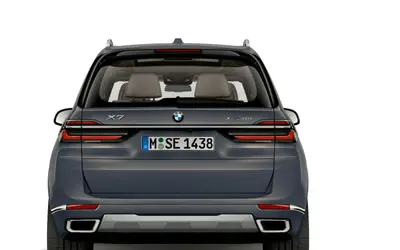 BMW X7 straight rear view