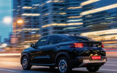 Citroen Basalt X rear three-quarter view in black