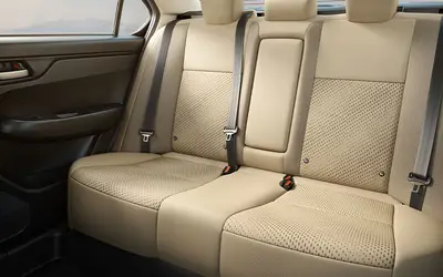 Honda Amaze rear seats in beige