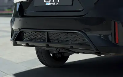 Honda City e:HEV rear view in black