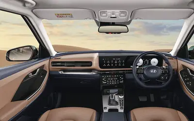 Hyundai Alcazar dashboard with twin 10.25-inch displays