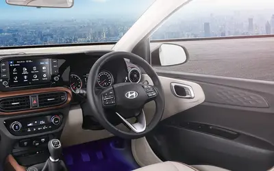 Hyundai Aura dashboard and front cabin
