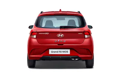 Hyundai Grand i10 Nios rear view in red