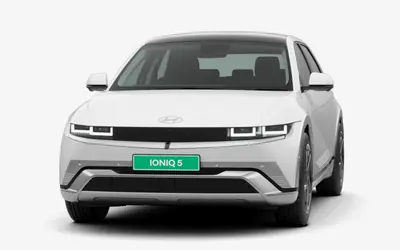 Hyundai Ioniq 5 front view in Optic White