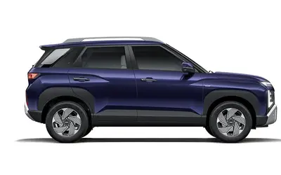Hyundai Venue 2026 side profile in blue