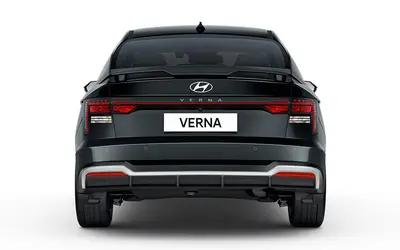 Hyundai Verna rear view in black