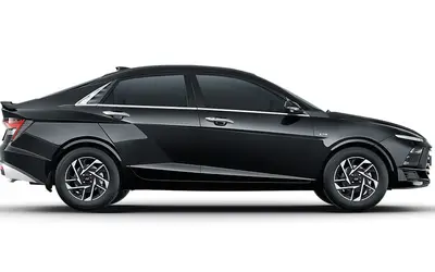 Hyundai Verna side profile in black