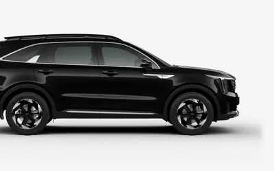 Kia Sorento side profile in Aurora Black Pearl