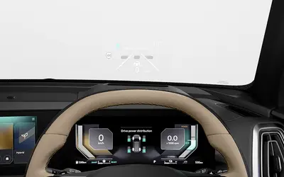 Kia Sorento driver's cockpit with digital cluster and head-up display