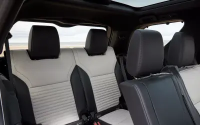 Land Rover Discovery second- and third-row seating in two-tone leather