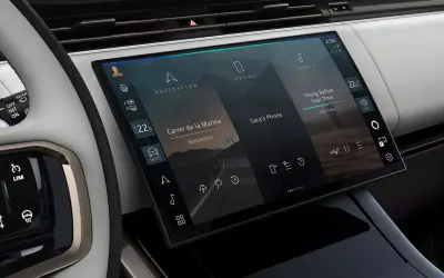 Range Rover Sport dashboard with the floating curved touchscreen
