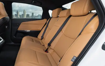 Lexus ES rear seats in tan leather