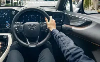 Lexus NX Tazuna cockpit seen from the driver's seat