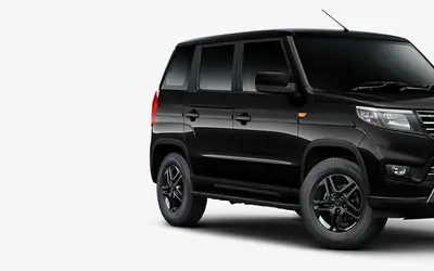 Mahindra Bolero Neo front three-quarter view in Stealth Black