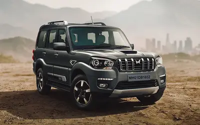Mahindra Scorpio Classic front three-quarter view parked off-road