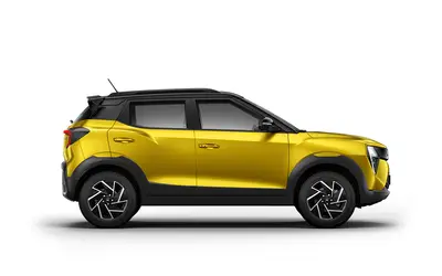 Mahindra XUV 3XO side profile in Citrine Yellow