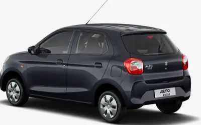 Maruti Alto K10 rear three-quarter view in Metallic Granite Grey