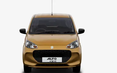 Maruti Alto K10 front view in Premium Earth Gold