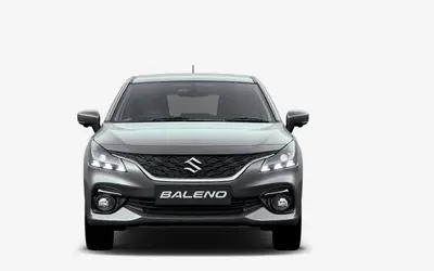 Maruti Baleno front view in Splendid Silver