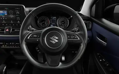 Maruti Baleno dashboard and steering wheel layout