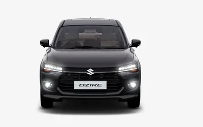 Maruti Dzire front view in Bluish Black