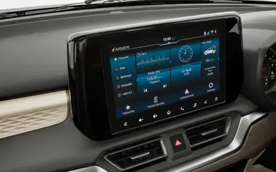 Maruti Dzire 9-inch touchscreen infotainment on the dashboard