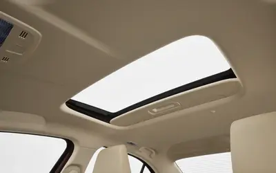 Maruti Dzire electric sunroof seen from inside the cabin