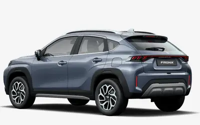 Maruti Fronx rear three-quarter view in Splendid Silver