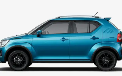 Maruti Ignis side profile in Turquoise Blue