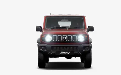 Maruti Jimny front view in Sizzling Red