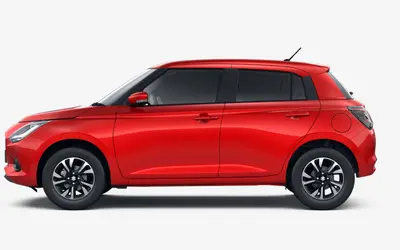 Maruti Swift side profile in Sizzling Red