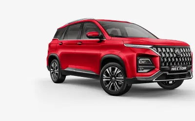 MG Hector front three-quarter studio view in Glaze Red