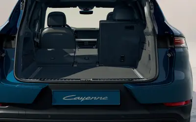 Porsche Cayenne luggage compartment with the rear seats folded