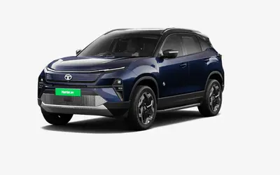 Tata Harrier EV front three-quarter view in Nainital Nocturne