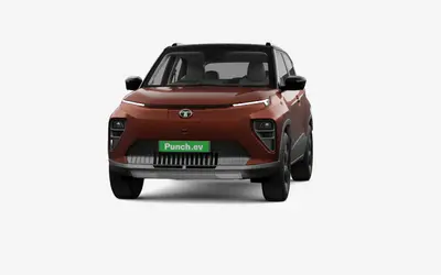 Tata Punch EV front three-quarter view in Supernova Copper