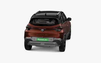 Tata Punch EV rear three-quarter view in Supernova Copper