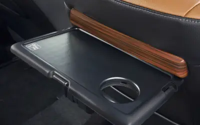 Toyota Innova Crysta seatback folding tray close-up