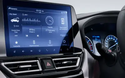 Toyota Urban Cruiser Taisor 9-inch touchscreen infotainment close-up
