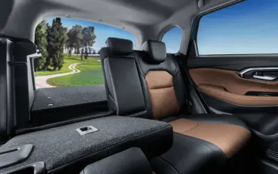 Toyota Urban Cruiser Hyryder rear cabin with 60:40 split seat folded
